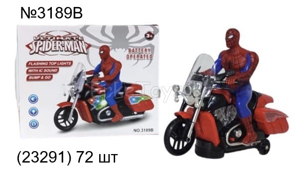 картинка Человек паук на мотоцикле от магазина Игрушек