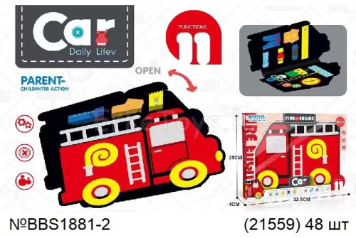 картинка Бизиборд Пожарная машина мягкая от магазина Игрушек